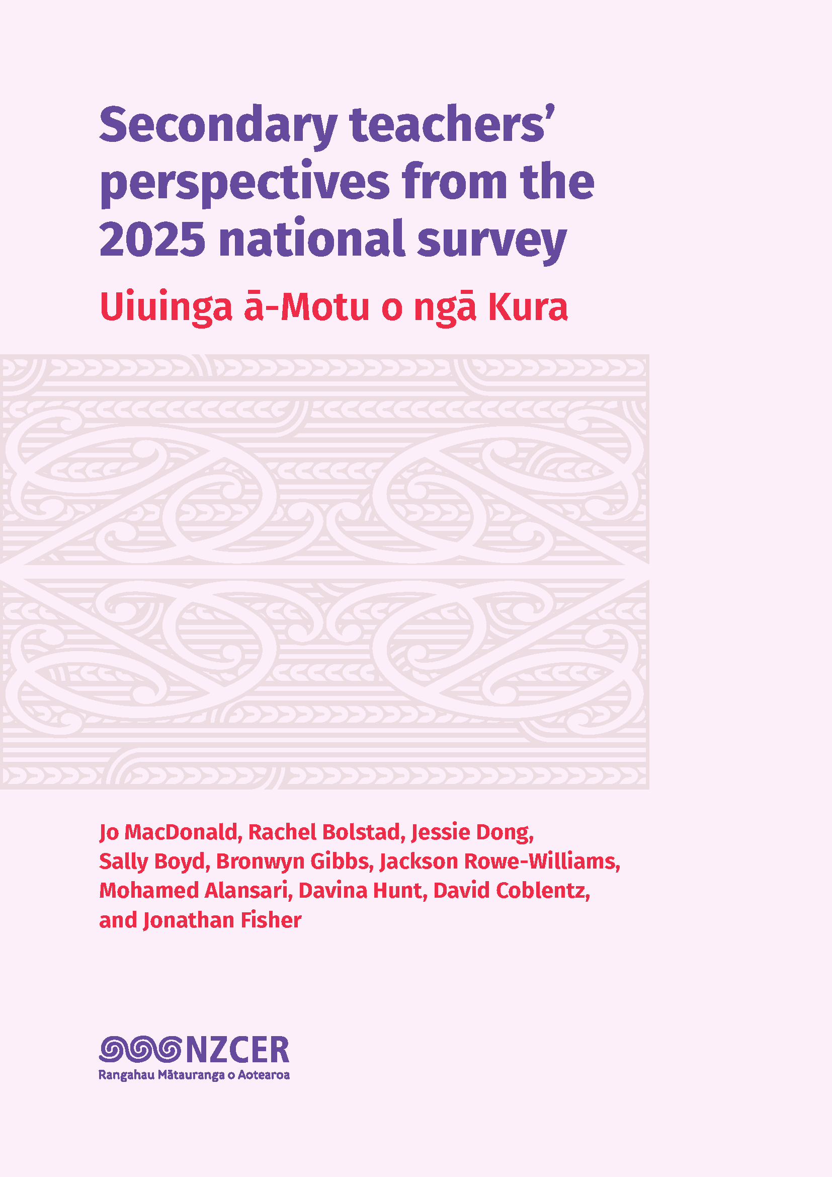 Cover image for the report on Secondary teachers' perspectives from the 2025 national survey
