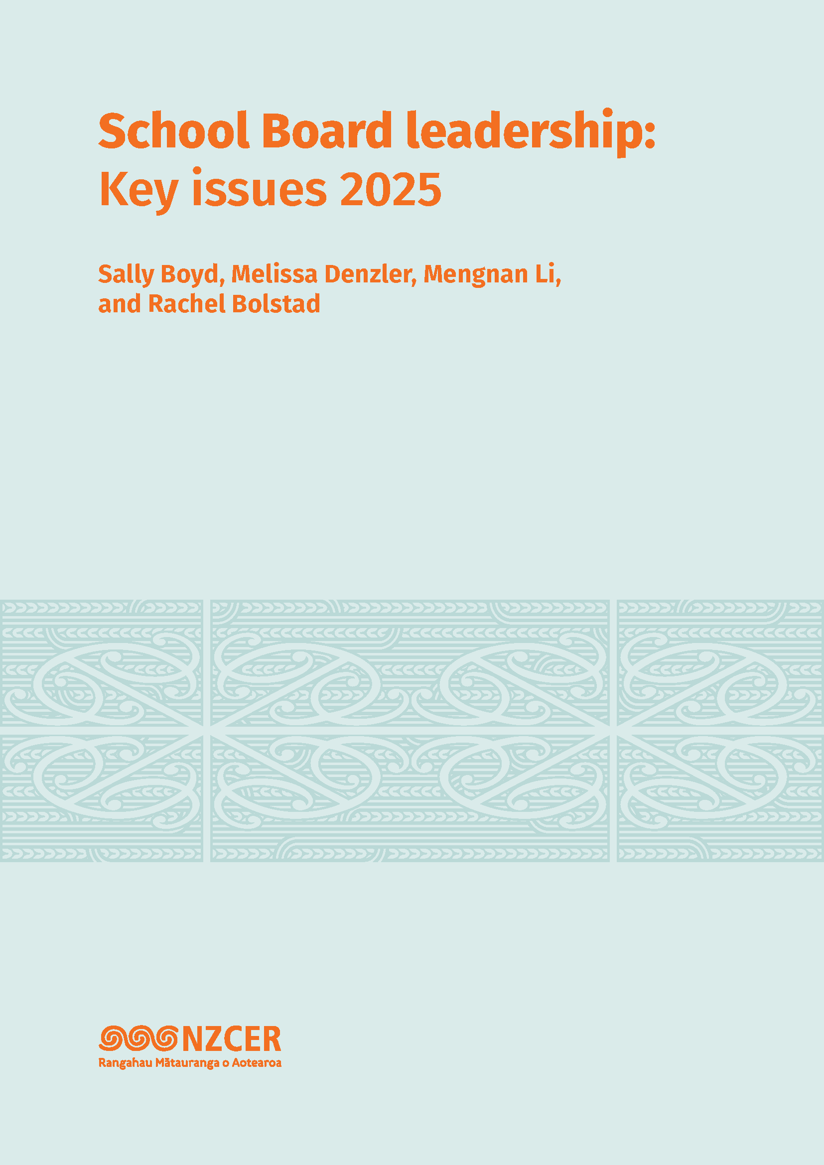 School Board leadership - Key issues 2025 report cover blue and orange