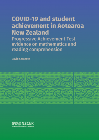 COVID-19 and student achievement report cover - blue and green with grey text