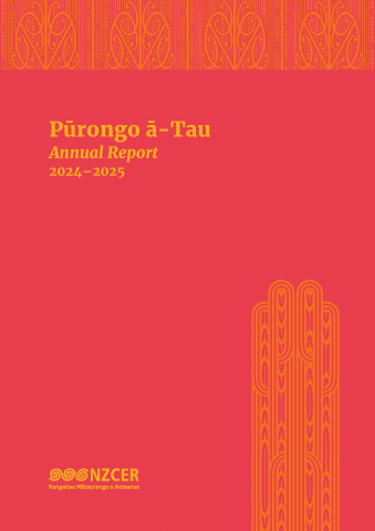Red cover of 2024-25 NZCER annual report 