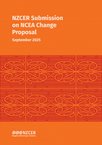 Orange cover for NZCER submission on NCEA change proposal—September 2025